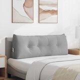 vidaXL Poglavni vzglavnik Oblačno siva 120 x 24 x 50 cm blago | Shoptok.si