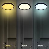  LED plafonsko svetlo MAQ LED/50W/230V 3000/4000/6500K IP40 crna | Eponuda.com