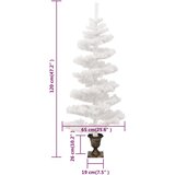  Spiralno osvijetljeno božićno drvce s posudom bijelo 120 cm PVC | shoptok.hr