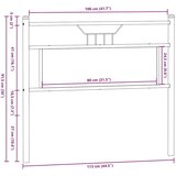  Uzglavlje smeđa boja hrasta 107 cm konstruirano drvo i čelik | shoptok.hr