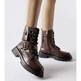 Gemre Brown insulated work boots with pouch Manzoni Cene
