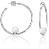  Ženske majorica marianela pearl hoop bele biserne viseće minđuše od Čelika 8 mm ( 16371.01.a 000.010.1 ) Cene