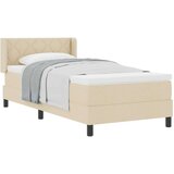  Postelja z vzmetnico z vzmetnico krema 190 x 90 cm Poliester, (5000128112) Slike