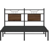 vidaXL Posteljni okvir brez vzmetnice hrast 140x190 cm inženirski les | Shoptok.si
