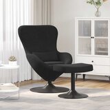 Jaja Stolica s Pufom Crna Baršun | shoptok.hr