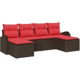  Sjedeća garnitura za vrt 6 kom. Smeđa [Sintetički]: Poli Ratan 234 x 117 x 85 cm | shoptok.hr