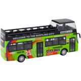  Turistički autobus na kat sa vratima koja se otvaraju i pogonom na trenje - zeleni | Shoptok.si