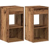  Noćni ormarići s ladicom 2 kom staro drvo 35x34x66,5 cm | shoptok.hr
