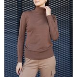  Brown loose-fit turtleneck Nida | shoptok.hr