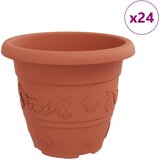  Okrugla saksija za cveće 24 pcs Crvena cigla Ø 26 x 21.5 cm | shoptok.hr
