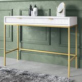  Konzolni stočić NOVA 77x104 cm bela/zlatna | Eponuda.com