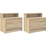 vidaXL Noćni ormarići s ladicom 2 kom sonoma hrast 51x31x47 cm | shoptok.hr