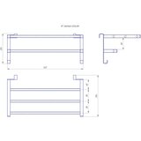  sušač peškira hf sheffield za kupatilski radijator 52x28,4 cm, crni | Eponuda.com