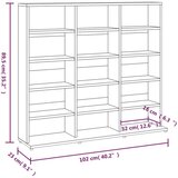 vidaXL Omarica za CD plošče siva sonoma 102x23x89,5 cm inženirski les | Shoptok.si