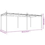  Pergola s pomičnim krovom krem 589x292x230 cm | shoptok.hr