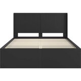  Krevetna konstrukcija s pohranom i uzglavljem Crna 135 x 190 cm | shoptok.hr