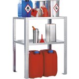 eurokraft pro Regal za sode in majhne posode, 2 koritasti polici, VxŠxG 900 x 698 x 608 mm | Shoptok.si