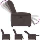  Električni naslonjač od tkanine tamnosmeđi | Eponuda.ba