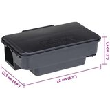 vidaXL Zamke za miševe 12 kom crne 22x12,5x7,5 cm | shoptok.hr