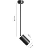  Luster na štapu VARIOSA 1xGU10/10W/230V crni | Eponuda.com