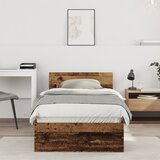 vidaXL posteljni okvir brez vzmetnice s hrbtno stranjo iz starega lesa 90x190 cm | Shoptok.si