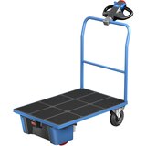 eurokraft pro ploski voziček z električnim pogonom, cevni potisni ročaj, dxšxv 1370 x 700 x 1300 mm, kolesa iz polne gume | Shoptok.si