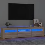 TV ormarić s LED svjetlima boja hrasta sonome 180 x 35 x 40 cm