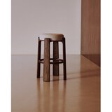 Kave Home Bež/v temni naravni barvi barsko stol iz masivnega jesena (višina sedeža 75 cm) Granite – | Shoptok.si