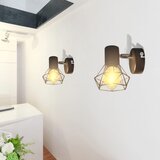 vidaXL Crna industrijska zidna lampa s LED žaruljom 2 kom Cijene