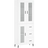 Maison Chic Visoka omara - Komoda - Predalnik bela 69,5x34x180 cm inženirski les, (21720779) | Shoptok.si