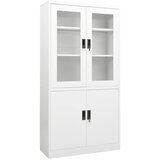 Furnova Pisarniška omara bela 90x40x180 cm jeklo, (21919698) | Shoptok.si