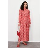 Trendyol Red Floral Woven Dress Cene