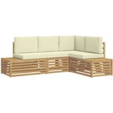  Set vanjskih sofa Bijela 213 5 x 154 5 x 73 cm Poliester | shoptok.hr