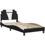  Okvir kreveta Viana bez madraca crno-bijeli 90 x 200 cm umjetna koža | shoptok.hr