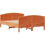 vidaXL Okvir kreveta bez madraca voštano smeđi 135x190 cm od borovine | shoptok.hr
