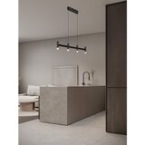 Nova Luce Mat črna aluminijasta LED zatemnitvena viseča svetilka s senčilom iz akrilnega stekla Poetic – | Shoptok.si