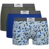 DIM VIBES BOXER 3x - Men's Fashion Boxer Shorts 3 pcs - Blue - Grey - Light Blue | Shoptok.si