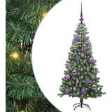vidaXL Božično drevo med 150 LED z stojalom Zelena 120 cm PVC | Shoptok.si