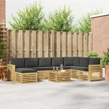 Setovi sofa Čvrsto drvo akacije | shoptok.hr