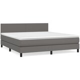Maison Chic Box spring postelja - Vzmetna postelja z vzmetnico siva 180x200 cm umetno usnje SL14802, (21904121) | Shoptok.si