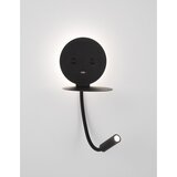 Nova Luce Črna aluminijasta LED stenska svetilka z upogljivo konstrukcijo/z USB priključkom Eclip – | Shoptok.si