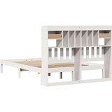 vidaXL Knjižna postelja brez vzmetnice bela 150x200 cm trdna borovina | Shoptok.si