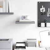  Plutajuća zidna polica siva 40 x 23 x 3,8 cm MDF | shoptok.hr
