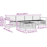  Set vanjskih sofa 5 kom. Prirodna Čvrsto drvo akacije 79 x 79 x 37 cm | shoptok.hr