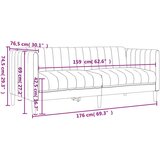  Kavč dvosed temno rjava tkanina | Shoptok.si