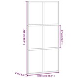  Klizna vrata crna 102,5x205 cm od kaljenog stakla i aluminija | shoptok.hr