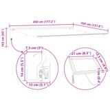  Ročna retraktibilna tenda z LED oranžno in rjavo 450x350 cm, (22150073) | Shoptok.si