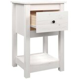  Nočna omarica 2 kosa bela 40x35x61,5 cm trdna borovina, (20716761) | Shoptok.si