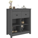  Komoda sivi 70 x 35 x 80 cm od masivne borovine | shoptok.hr