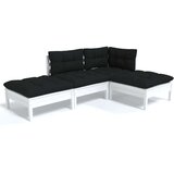  Vrtna sedežna garnitura 4-delna z blazinami trdna borovina, (20974939) | Shoptok.si